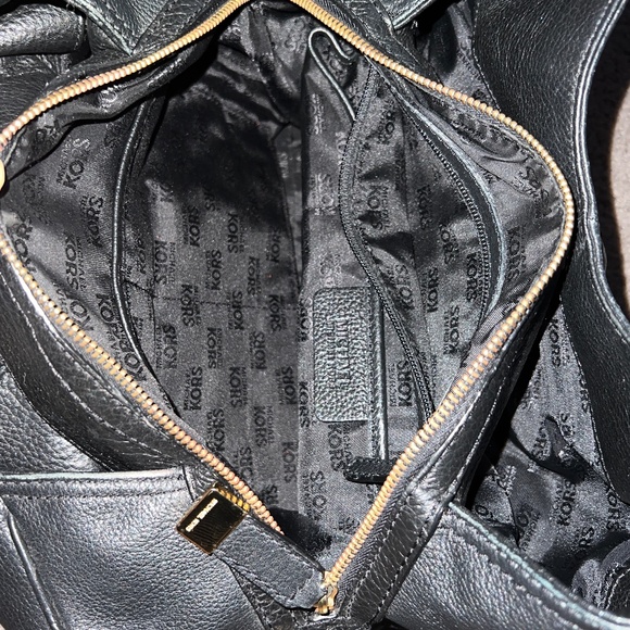 Michael Kors Layton Black Leather Satchel Bag - Picture 7 of 12